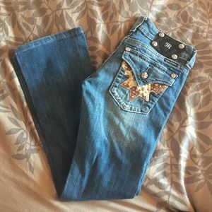 Low rise boot cut western jeans 25”